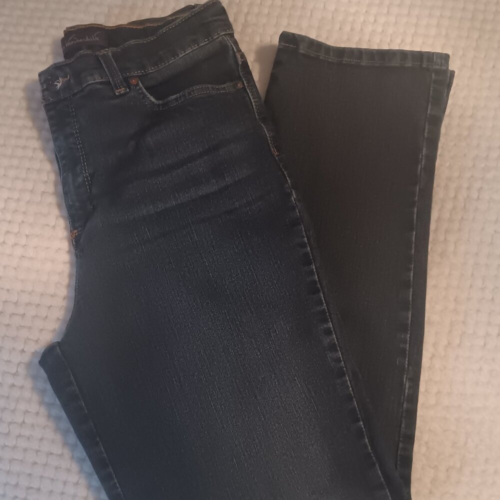 GLORIA VANDERBUILT Amanda Denim High Rise Dark Wash‎ Jeans Size 12 Straight Leg